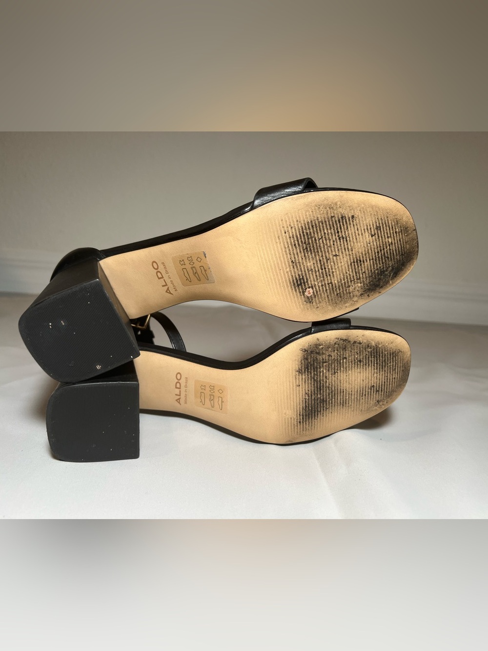 ALDO Black Block Heel Ankle Strap Sandals – Size 8 (EU 38.5) - Picture 11 of 11